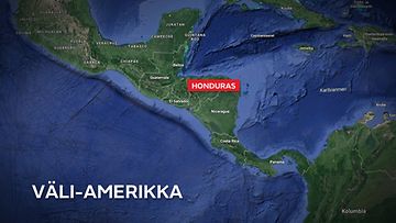 Honduras-kartta-väli-amerikka