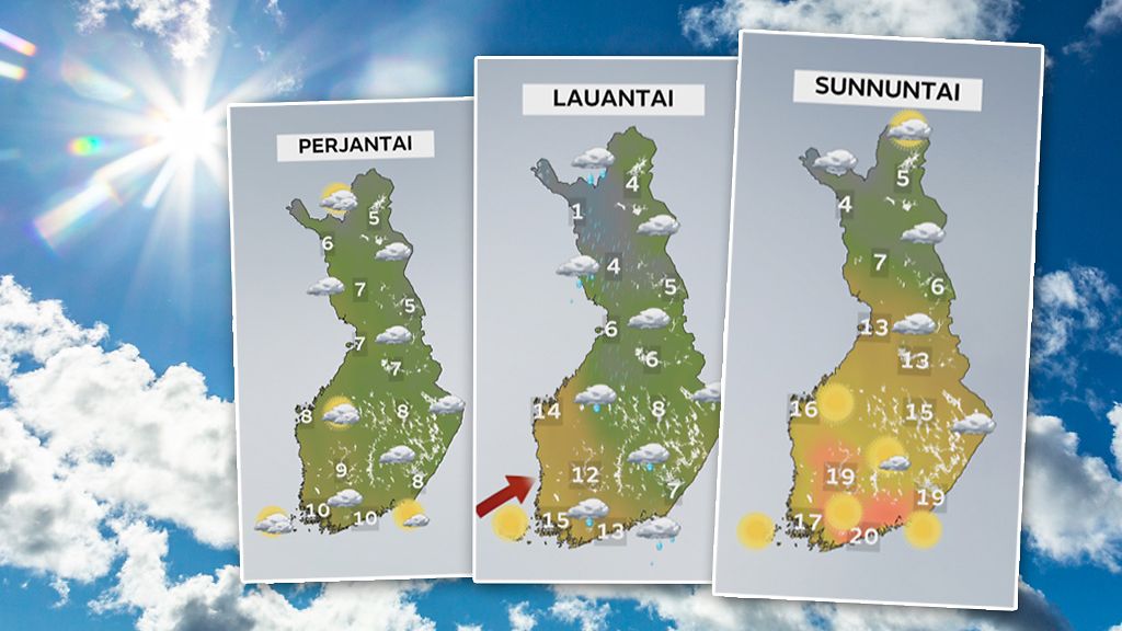 12 vai yli +20 astetta? Välimeren lämpö saapuu Suomen ylle, mutta ehtiikö  se viiletä matkalla maahan? – 