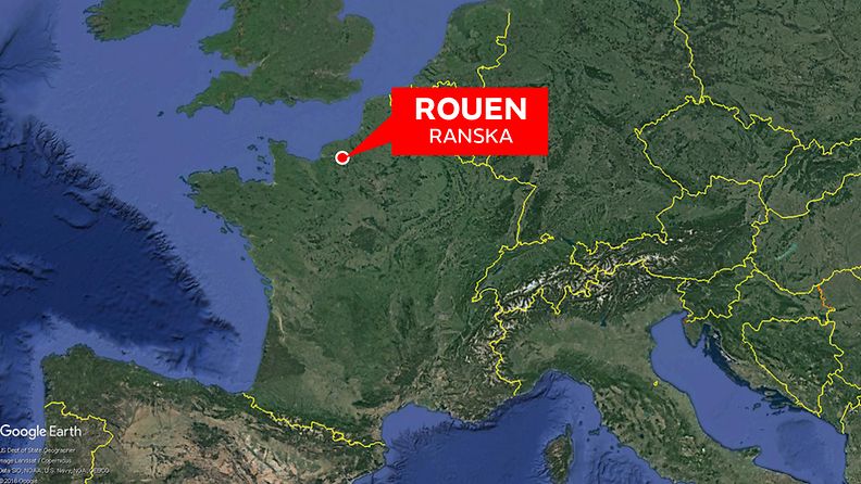 Rouen Ranska kartta