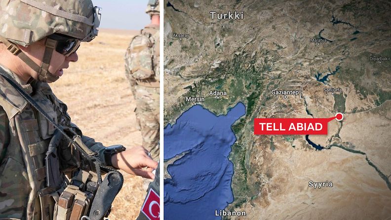 Tell-Abiad-kartta-Turkki-Syyria