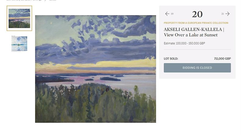 LK: Akseli Gallen-Kallela huutokaupattu maalaus