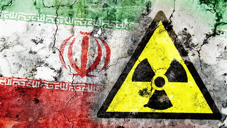 Iran ydinvoima säteily kuvituskuva