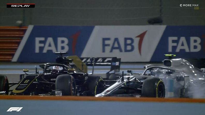 Valtteri Bottas, Romain Grosjean, 2019, Abu Dhabi, kolari