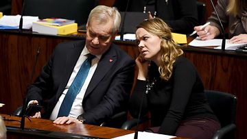 Antti Rinne ja Katri Kulmuni eduskunta 19.11.2019