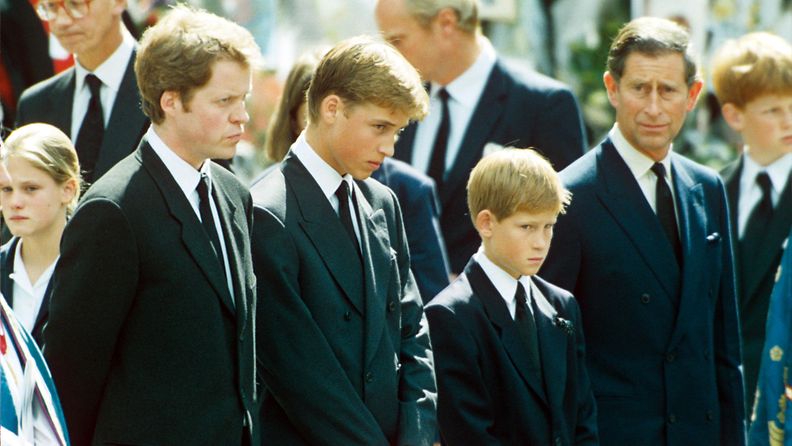 charles spencer prinssi william prinssi harry prinssi charles prinsessa dianan hautajaiset 1997