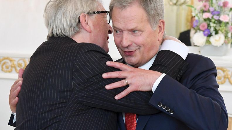 Sauli Niinistö ja Juncker heinäkuu 2019