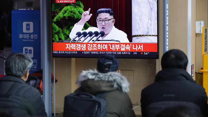 Kim Jong-un puhuu televisiossa 31.12.2019