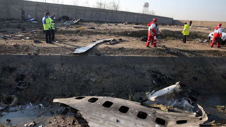 EPA matkustajakone syöksyi maahan Iran Teheran 8.1.2020 1