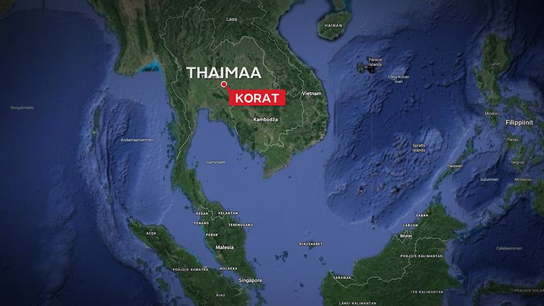 Thaimaa-Korat-kartta