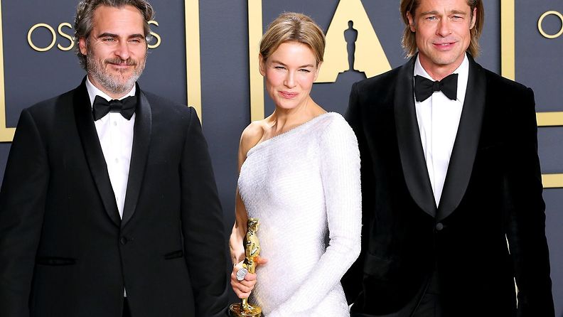 Joaquin Phoenix, Renée Zellweger, Brad Pitt Oscar-gaala 9.2.2020