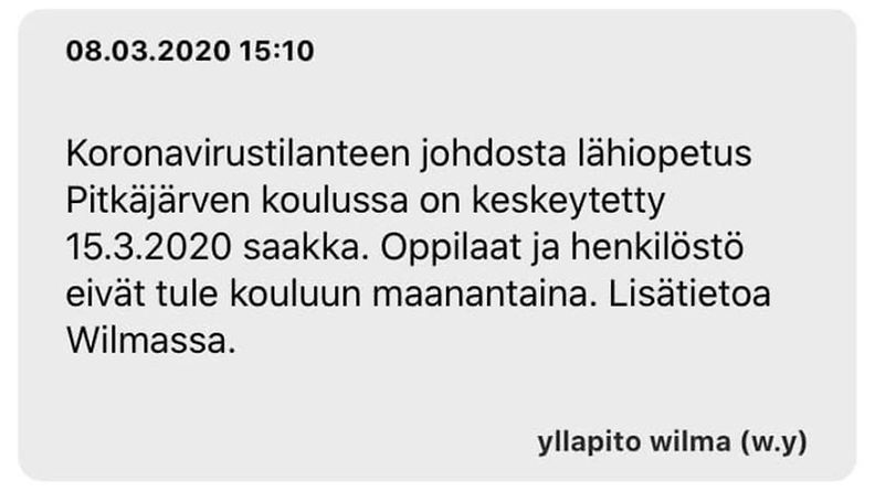 Wilma, Pitkäjärven koulu