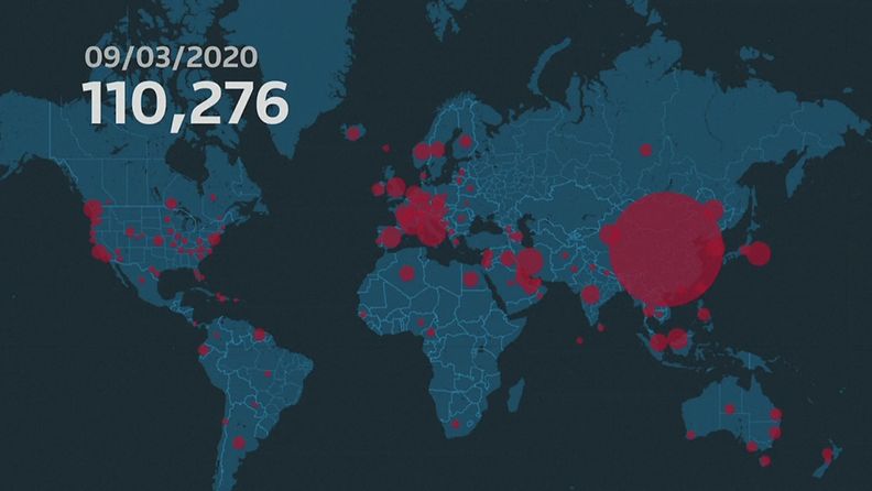 Koronavirus maailmankartalla