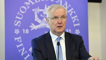 Olli Rehn Suomen Pankki tiedotustilaisuus
