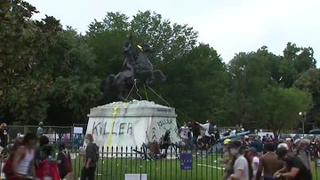 CNN Jacksonin patsasta yritettiin kaataa Washingtonissa
