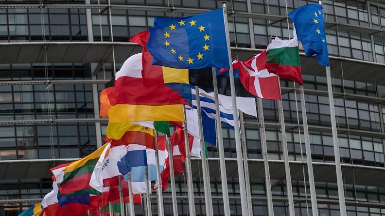 AOP, Eurooppa, EU, Euroopan unioni, lippu, Strasbourg
