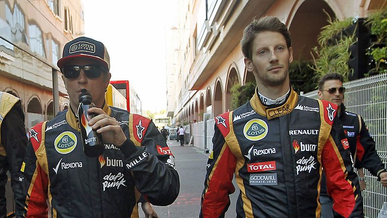 Kimi Räikkönen ja Romain Grosjean