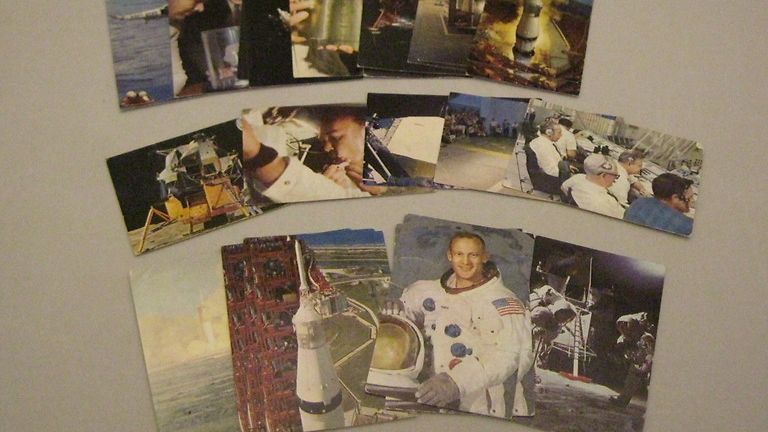 Apollo avaruusohjelma -keräilykortteja