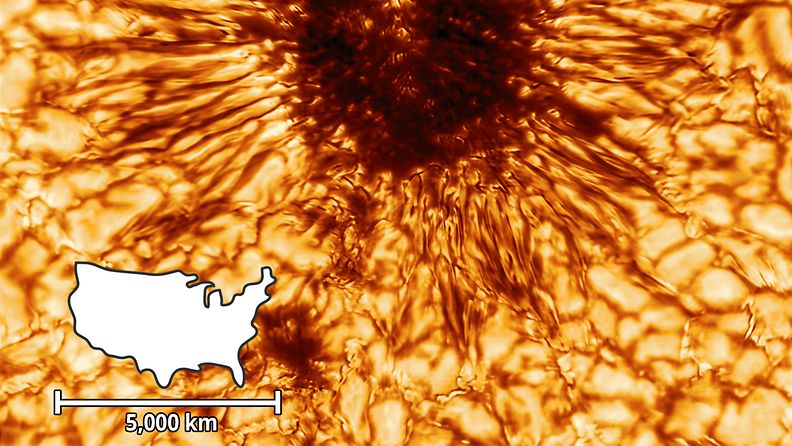 DKIST-First-Sunspot-with-scale