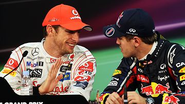 Jenson Button ja Sebastian Vettel