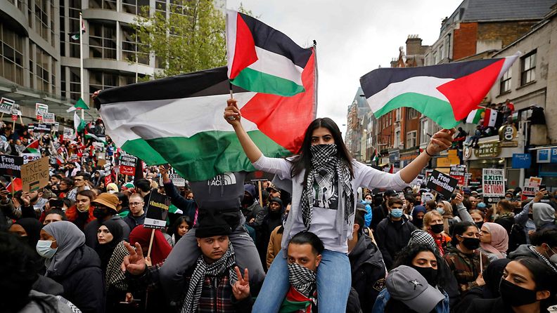 Lontoo-tukimielenosoitus-palestiinalaiset