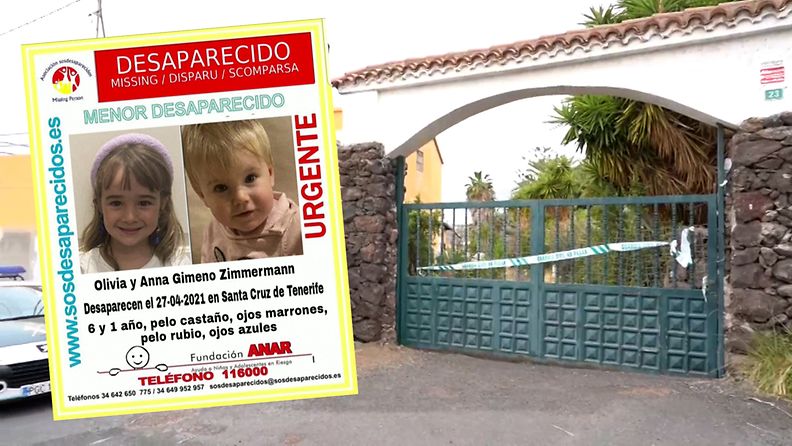 Teneriffan saarella Espanjassa etsitään kuumeisesti viikko sitten kadonneita 6-vuotiasta Annaa ja 1-vuotiasta Oliviaa.