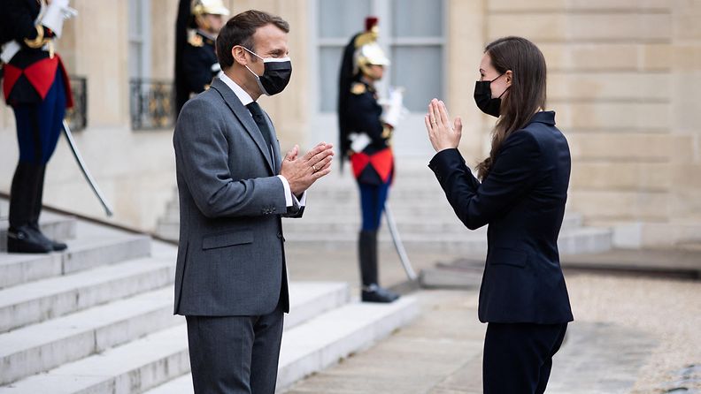 AOP: Emmanuel Macron ja Sanna Marin, Pariisi 1.7.2021