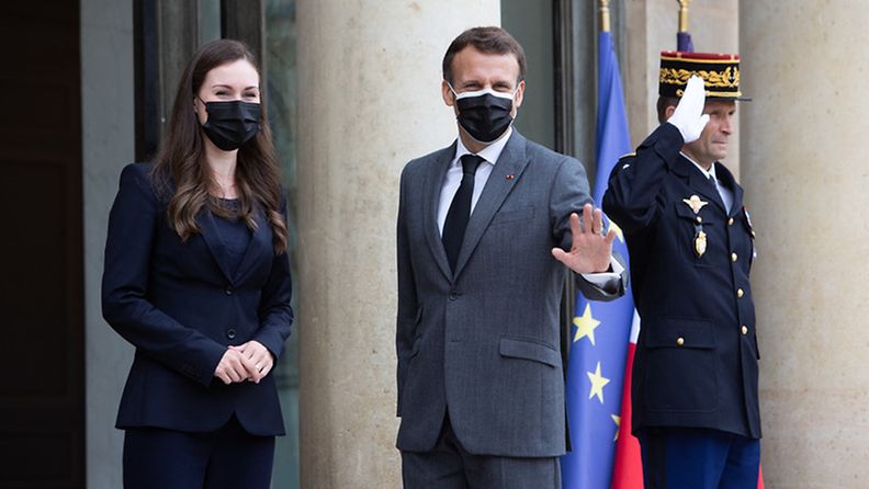 AOP: Pariisi 1.7.2021, Emmanuel Macron ja Sanna Marin