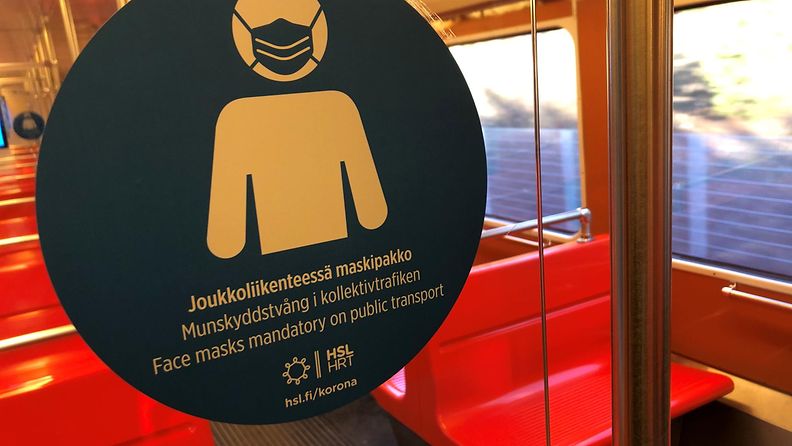 Korona maski metro Helsinki