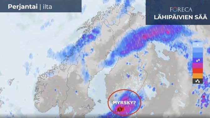 Kesämyrsky voi saapua Suomeen perjantaina – Meteorologin mukaan tuulituhoja  voi olla luvassa