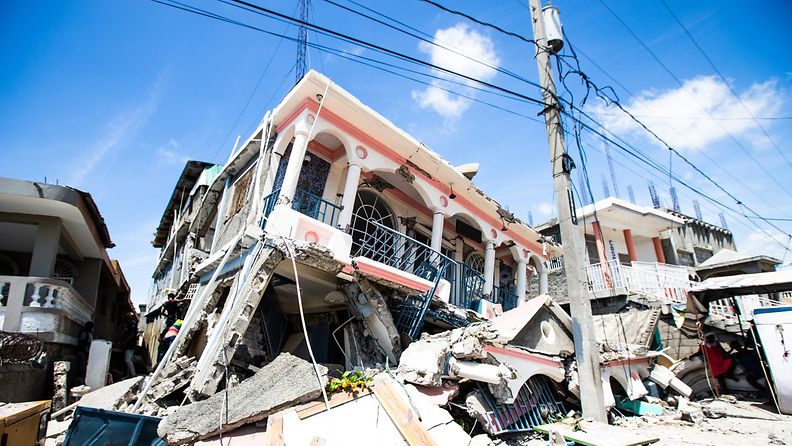 Haitin maanjäristyksen tuhoja.