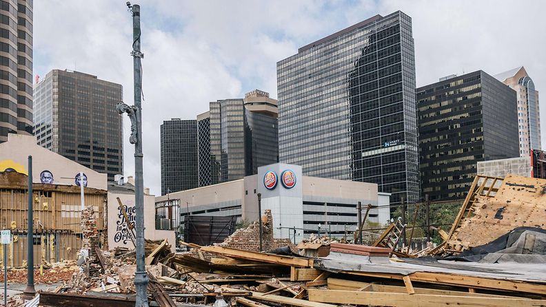Hirmumyrsky Idan aiheuttamia tuhoja New Orleansissa.