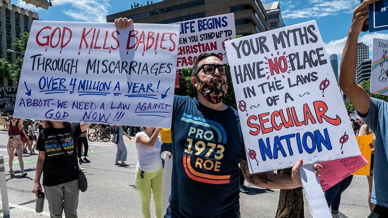 LK: Texas, aborttilaki, mielenosoitus