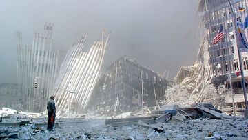 LK 10.9.2021 Tämä kuva on otettu New Yorkissa World Trade Centerin raunioilla 10. syyskuuta 2021.