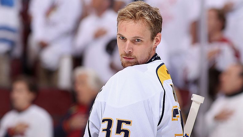 Nashvillen NHL-vahti Pekka Rinne.