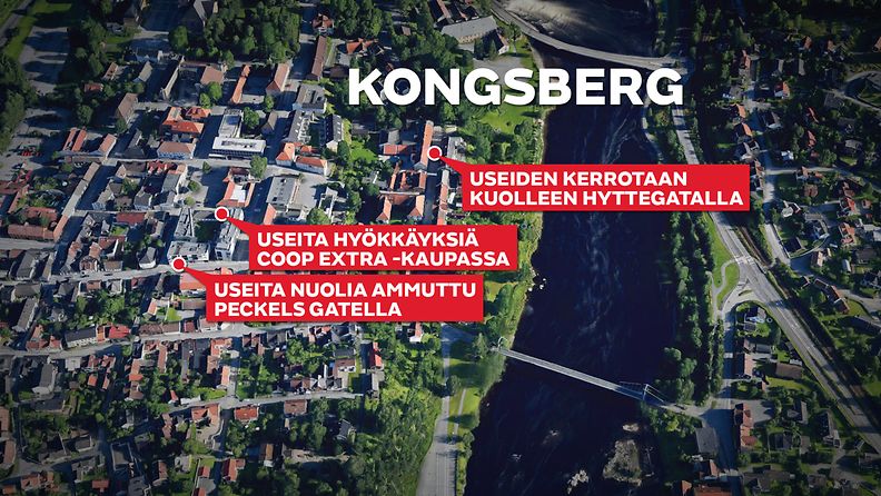 Kartta - Kongsberg