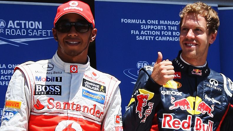 Lewis Hamilton ja Sebastian Vettel 