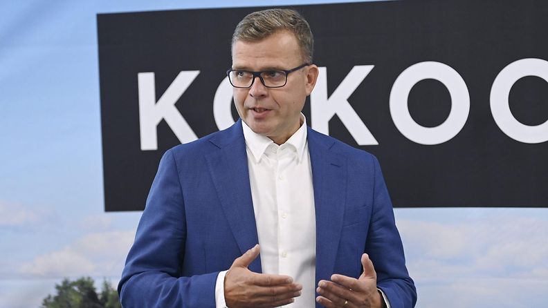LK 10.11.2021 Puheenjohtaja Petteri Orpo Kokoomuksen puolue- ja ryhmäjohdon kesäkokouksessa Seinäjoella 19. elokuuta 2021.
