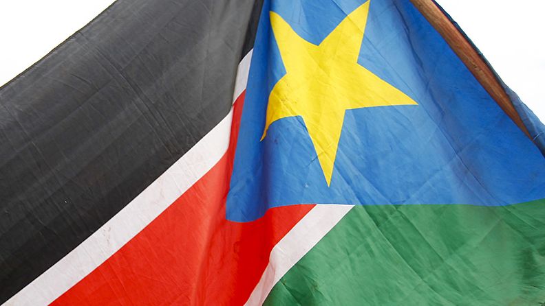 Etelä-Sudanin lippu. 