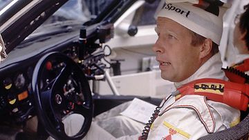 Hannu Mikkola Monte Carlo rallissa tammikuussa 1986.