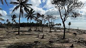 Tonga tsunamin jälkeen.