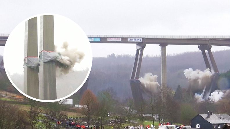Saksassa räjäytettiin millintarkasti vanha jättisilta uuden vieressä – katso videolta maan historian suurin sillan pamautus