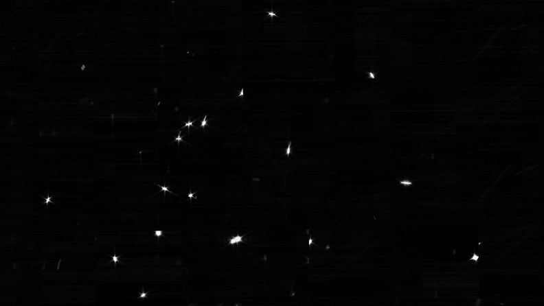 James Webb teleskoopin ottama epäselvä kohdistuskuva eli ensimmäinen kuva