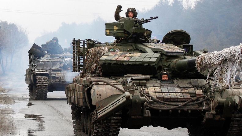 Ukrainan armeijan tankkeja.