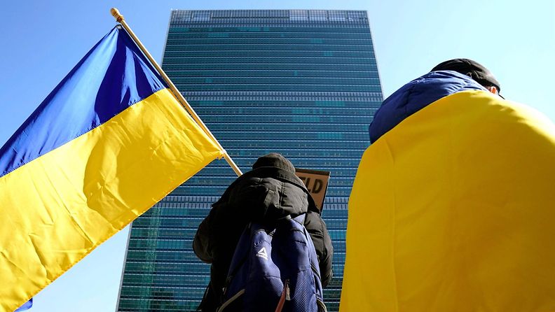 Ukrainan sodan vastainen mielenosoitus Yhdysvalloissa