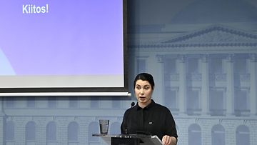 LK 3.3.2022 Ympäristö- ja ilmastoministeri Emma Kari piti tiedotustilaisuuden ilmastolain uudistuksesta valtioneuvoston yleisistunnon jälkeen Helsingissä torstaina 3. maaliskuuta 2022.