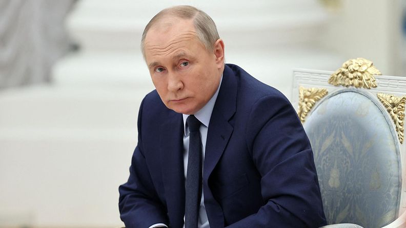 LK 20.4.2022 Venäjän presidentti Vladimir Putin kuvattuna Kremlissä Moskovassa 20.4.2022.