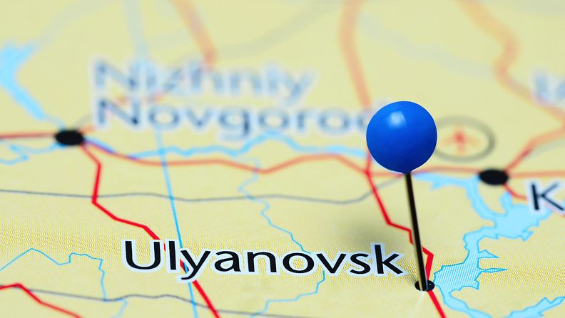 Venäjän Uljanovsk kartalla.