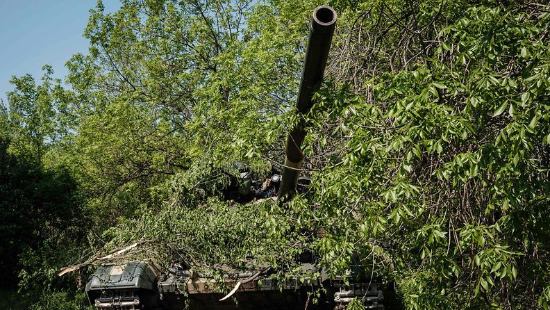 Ukrainalainen tankki Itä-Ukrainassa LK 26.5.2022