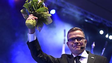 Petteri Orpo kokoomuksen puoluekokouksessa kesäkuussa 2022.