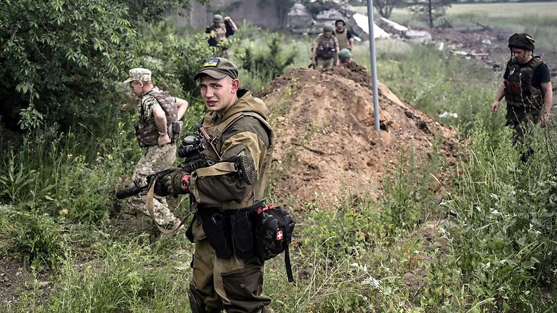 Ukrainalaissotilaita Lysytshankin lähettyvillä LK 8.7.2022